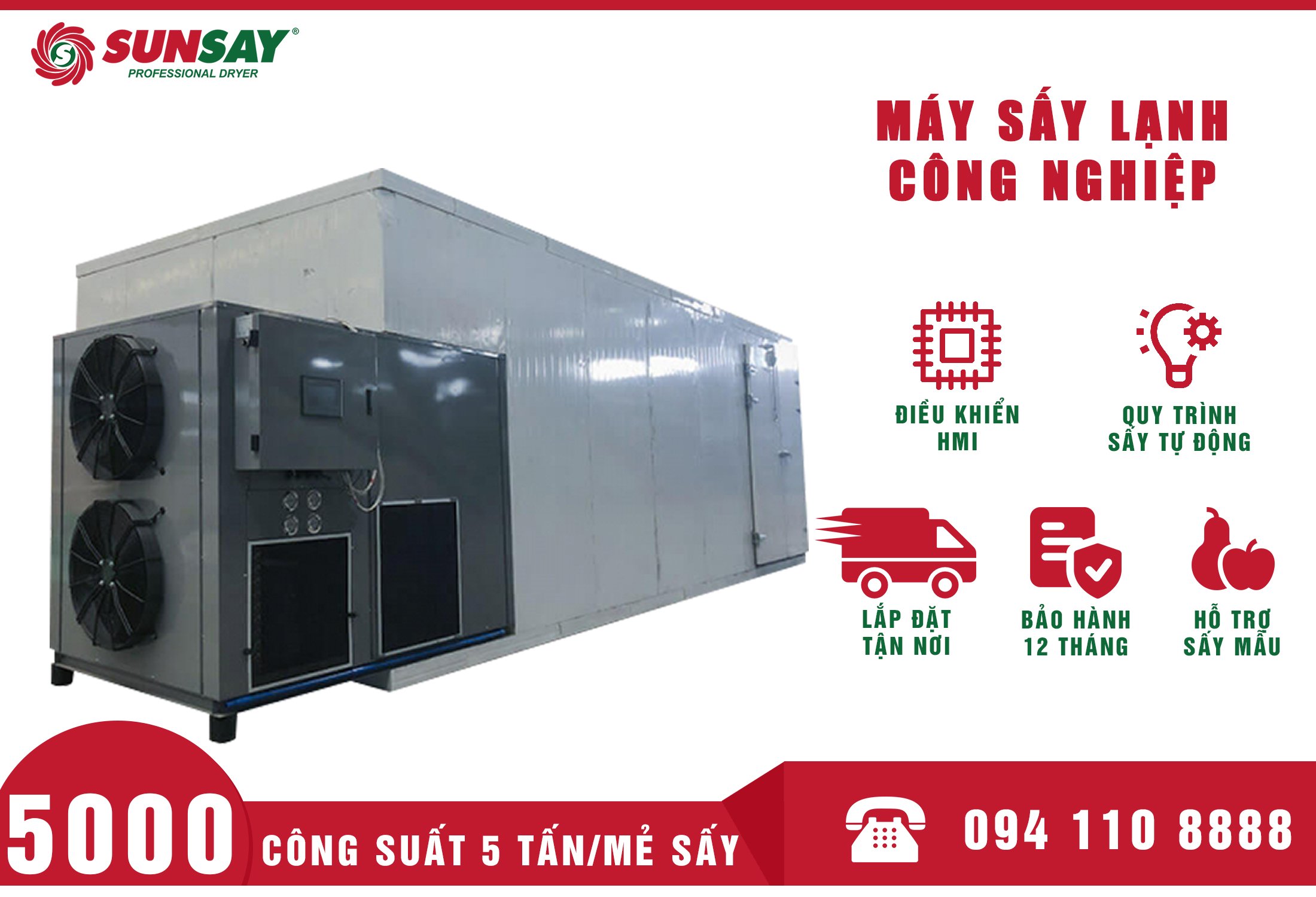 Máy sấy lạnh 1 tấn