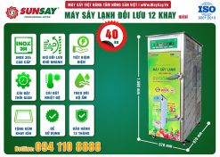 Máy sấy lạnh đối lưu 12 khay mini