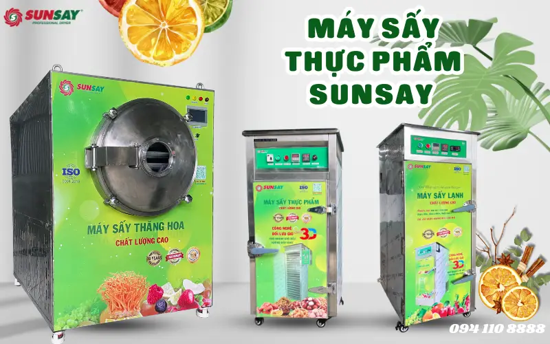 Máy sấy thực phẩm SUNSAY giúp tiết kiệm chi phí vận hành cho doanh nghiệp