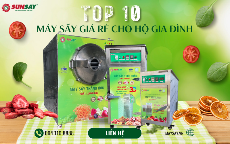 TOP 10 máy sấy giá rẻ cho hộ gia đình được ưa chuộng nhất hiện nay