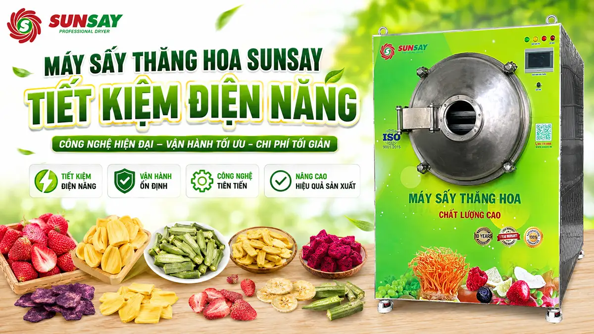 Máy sấy thăng hoa SUNSAY tiết kiệm điện không?