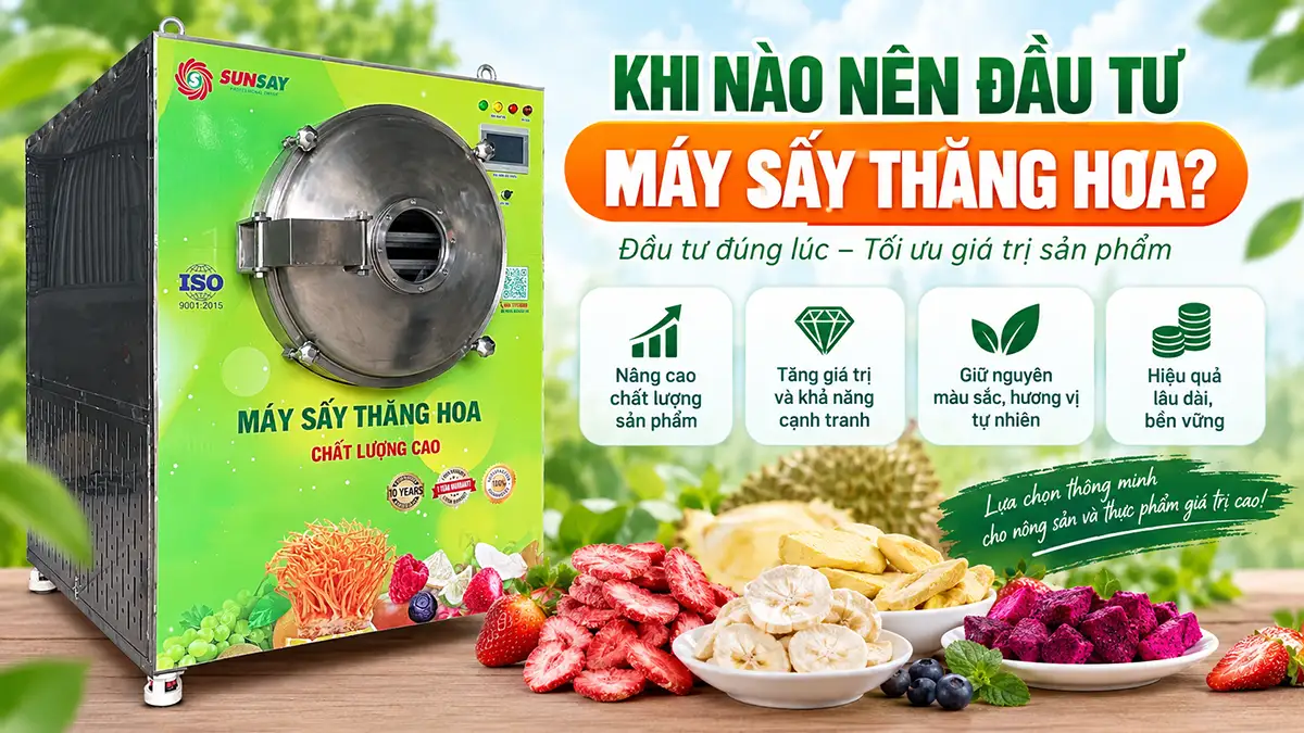 Khi nào nên đầu tư máy sấy thăng hoa? Dấu hiệu đã đến thời điểm phù hợp