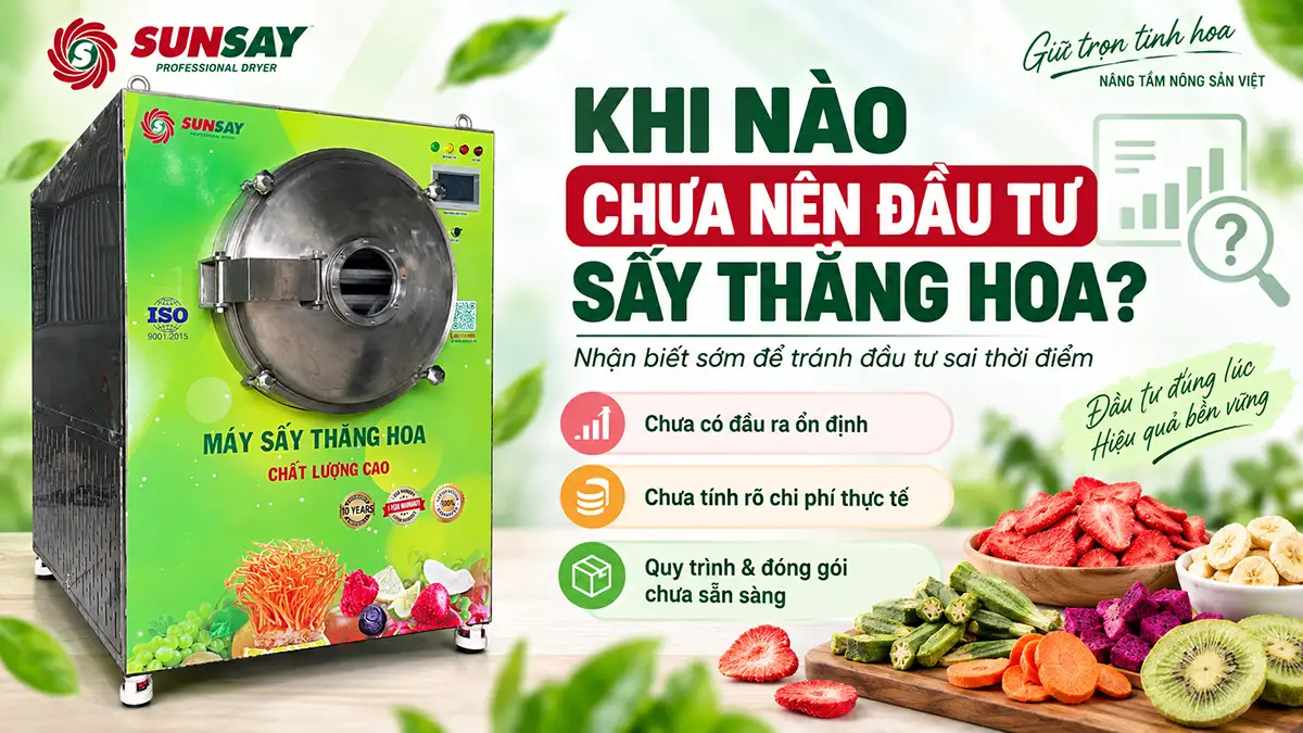 Khi nào không nên đầu tư sấy thăng hoa? Dấu hiệu cần hoãn hoặc chọn công nghệ khác